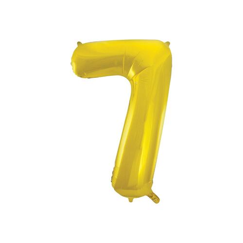 86cm Gold 7 Number Foil Balloon