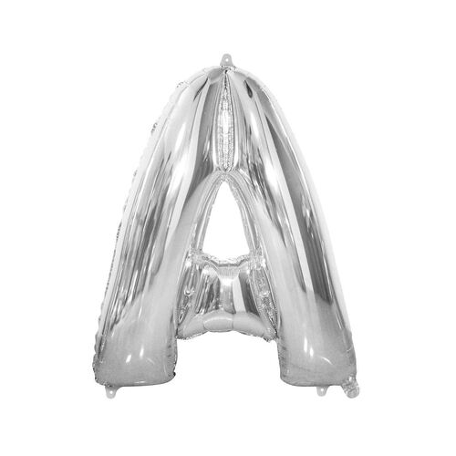 Silver A Letter Foil Balloon 86cm 
