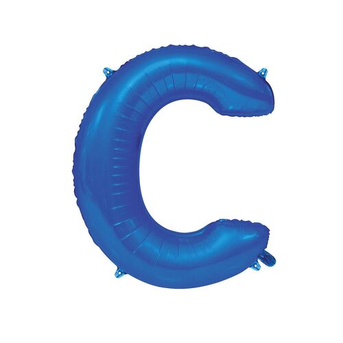 Royal Blue C Letter Foil Balloon 86cm 