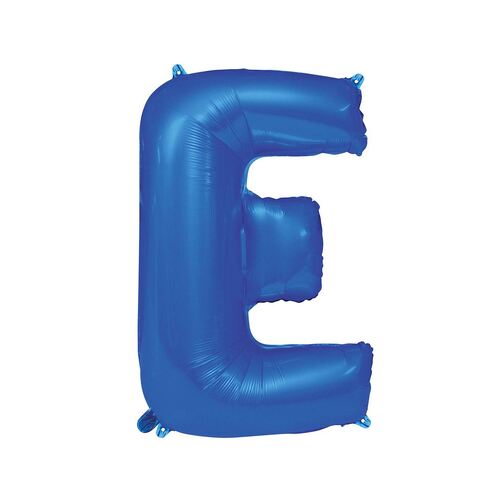 Royal Blue E Letter Foil Balloon 86cm 