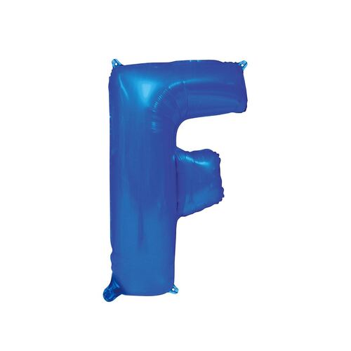 Royal Blue F Letter Foil Balloon 86cm 