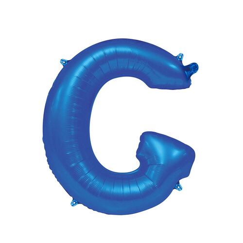 Royal Blue G Letter Foil Balloon 86cm 