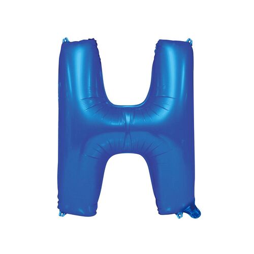 Royal Blue H Letter Foil Balloon 86cm 