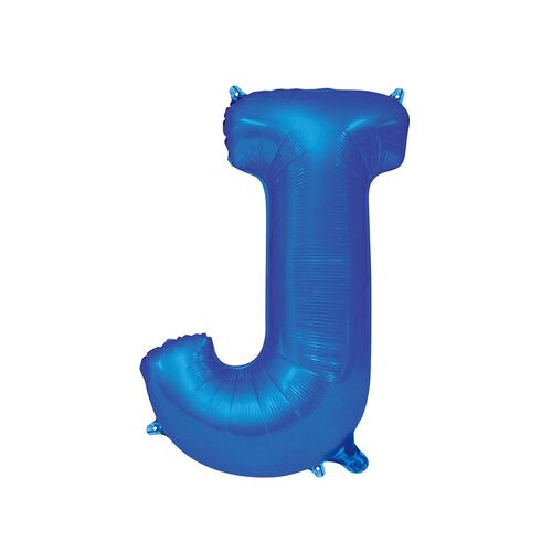 Royal Blue J Letter Foil Balloon 86cm 