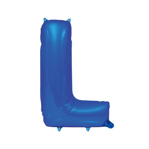 Royal Blue L Letter Foil Balloon 86cm 