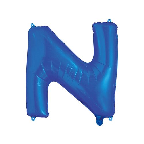 Royal Blue N Letter Foil Balloon 86cm 