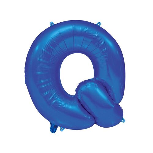 Royal Blue Q Letter Foil Balloon 86cm 