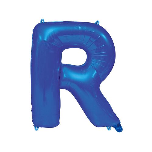 Royal Blue R Letter Foil Balloon 86cm 