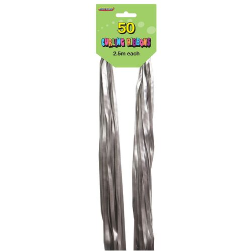 Pre-Cut Ribbons Silver 50 Pack