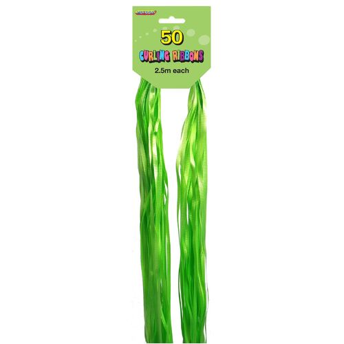 50 Cut Ribbons Lime Green