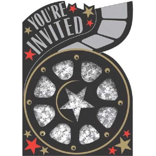 Hollywood Razzle Dazzle Invitations 8 Pack