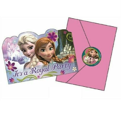 Frozen Party Invitations & Envelopes With Save the Date stickers & Seals Pack Of 8 