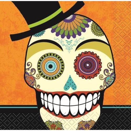 Day Of the Dead Beverage Napkins 2ply 16 Pack