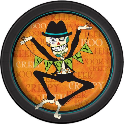 Day Of the Dead Plates 8 Pack