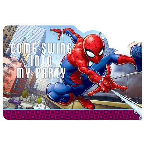 Spider-Man Webbed Wonder Postcard Invitations 8 Pack