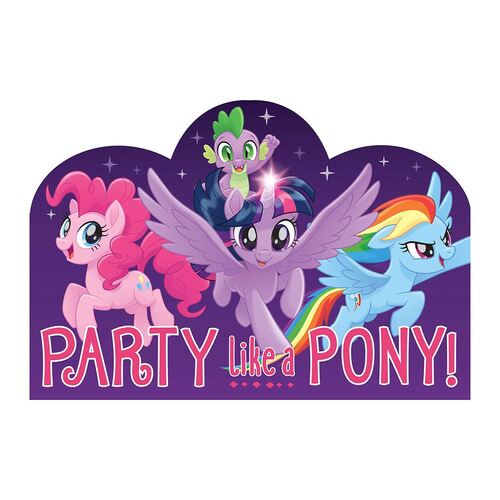 My Little Pony Friendship Adventures Postcard Invitations 8 Pack