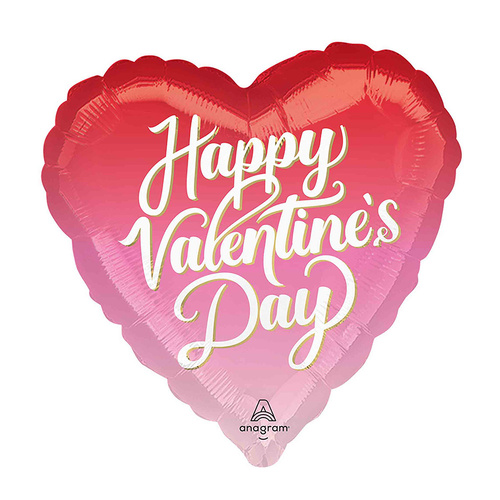 45cm HX Happy Valentine's Day Dreamy Heart Hues Foil Balloon