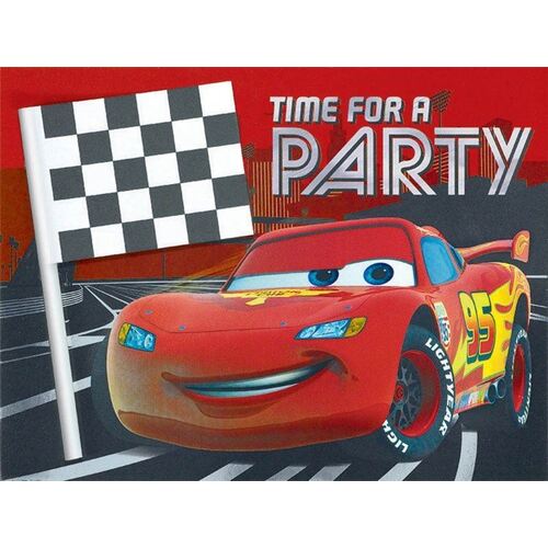 Cars 3 Deluxe Jumbo Invite 8 Pack