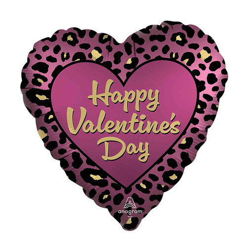 45cm XL Satin Leopard Luxe Foil Balloon