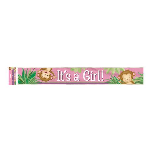 Girl Monkey Bs Foil Banner 12ft