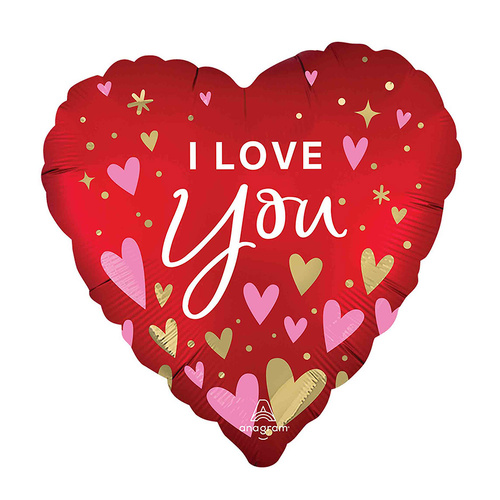 45cm XL Satin I Love You Heartful Elegance Foil Balloon