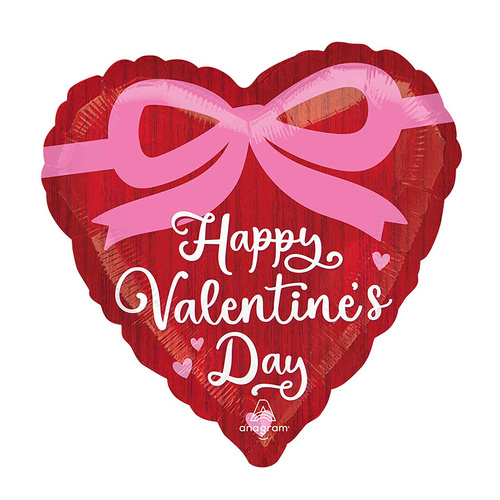 45cm HX Happy Valentine's Day Coquette Bows Foil Balloon