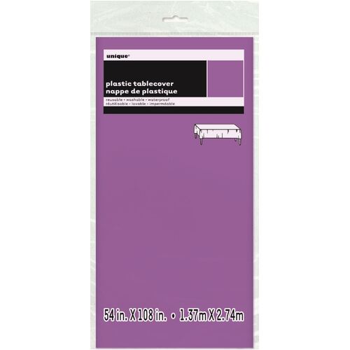 Pretty Purple Plastic Tablecover Rectangle 