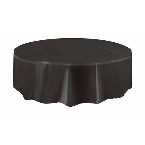 Black Plastic Tablecover Round 