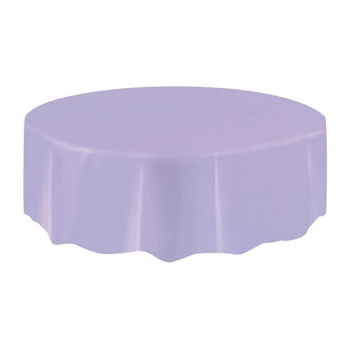 Lavender Plastic Tablecover Round 