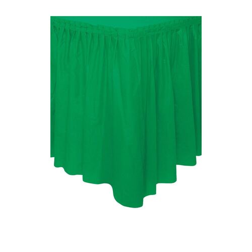 Emerald Green Plastic Table Skirt 73cm x 426cm