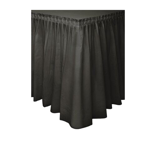 Black Plastic Tableskirt 73cm x 4.3m