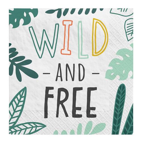 Get Wild Jungle Beverage Napkins 16 Pack