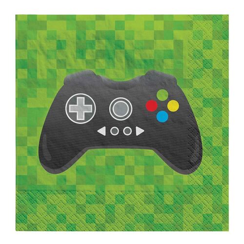 Level Up Gaming Beverage Napkins 16 Pack