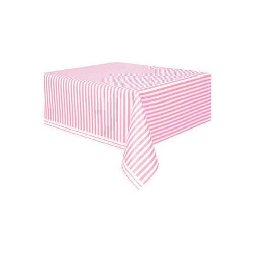 Stripes Lovely Pinkely Plastic Tablecover 