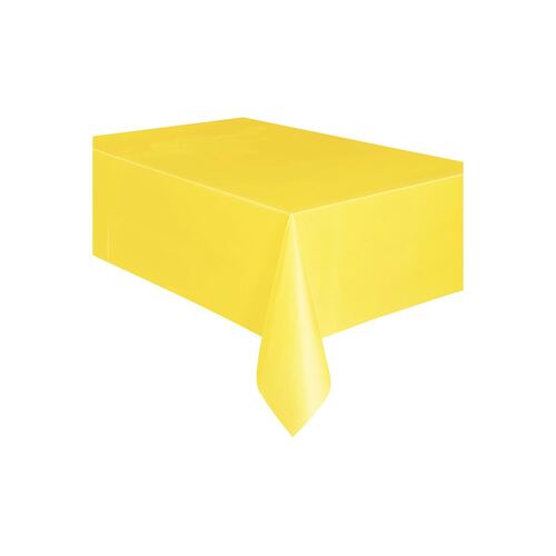 Soft Yellow Plastic Tablecover Rectangle 