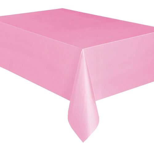 Lovely Pink Plastic Tablecover Rectangle 