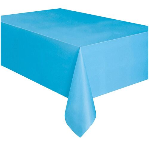 Powder Blue Plastic Tablecover Rectangle  