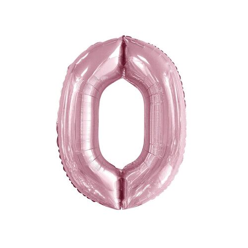 Lovely Pink 0 Number Foil Balloon 86cm