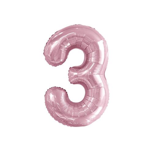 Lovely Pink 3 Number Foil Balloon 86cm