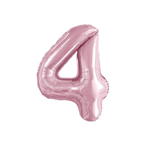 86cm Lovely Pink 4 Number Foil Balloon