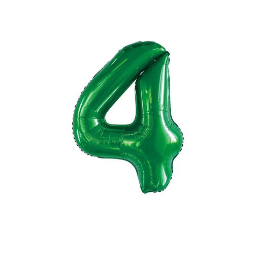 86cm Emerald Green 4 Number Foil Balloon 