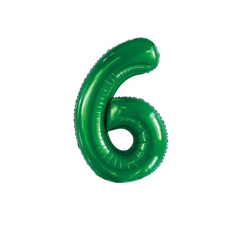 Emerald Green 6 Number Foil Balloon 86cm 