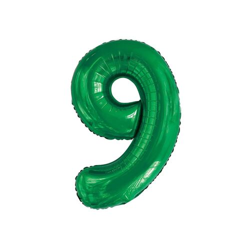 Emerald Green 9 Number Foil Balloon 86cm 