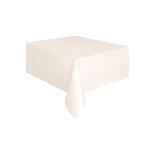 Ivory Plastic Tablecover Rectangle 