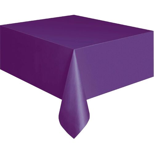 Purple Plastic Tablecover Rectangle 