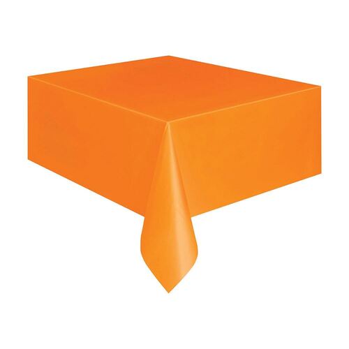 Orange Plastic Tablecover Rectangle 
