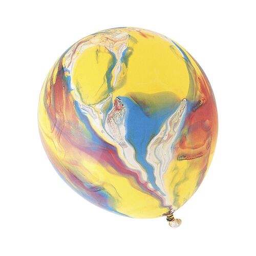 30cm Balloons Marbleized Assorted Colours 6 Pack