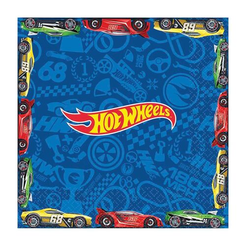 Hot Wheels Wild Racer Lunch Napkins 16 Pack