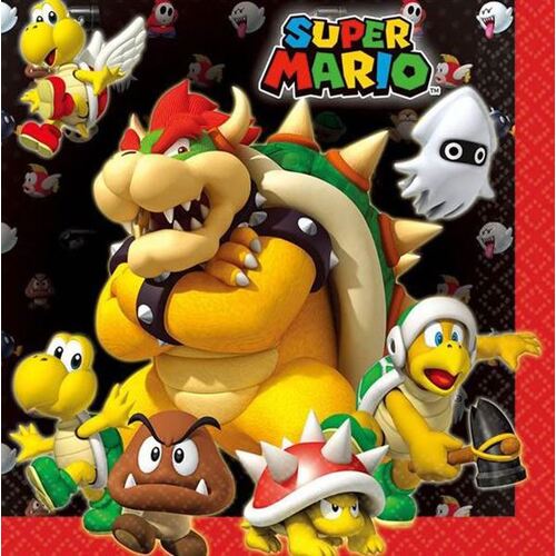 Super Mario Brothers Luncheon Napkins 16 Pack