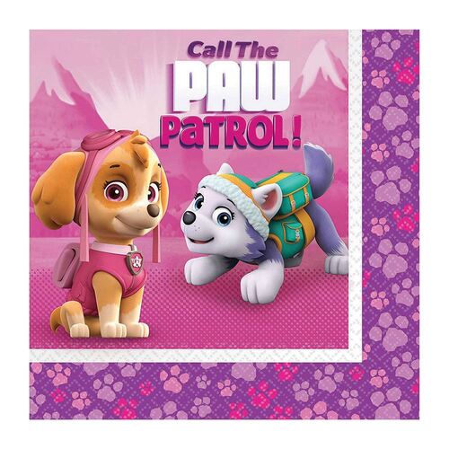Paw Patrol Girl Lunch Napkins 16 Pack